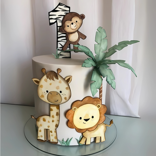 Jungle Theme Cake Animated