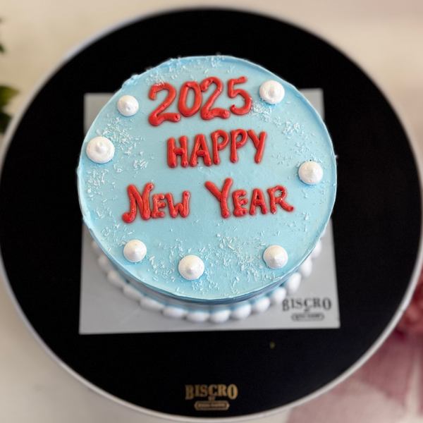 Light Blue 2025 Cake